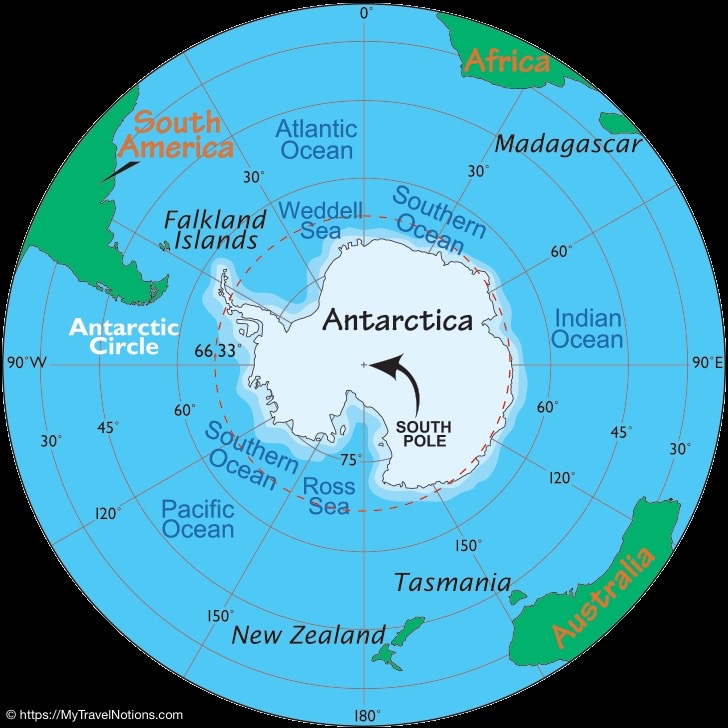 Где находится географический южный полюс. Карта Антарктиды географическая. Антарктида материк на карте.